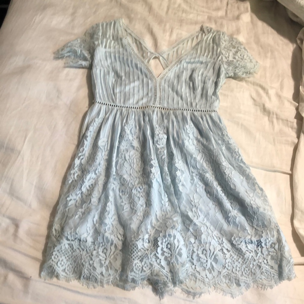 Baby Blue Lace Dress